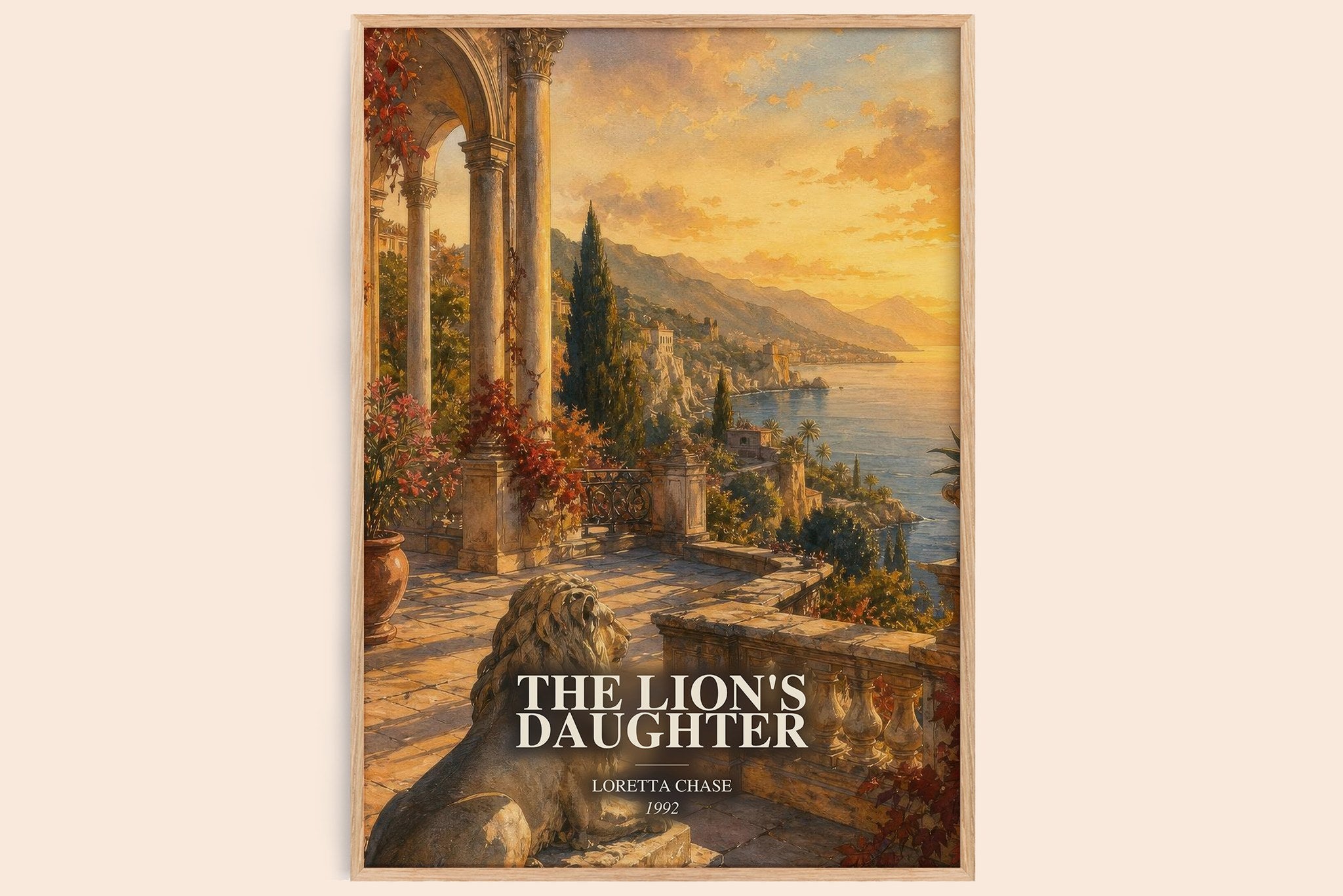 The Lion's Daughter Book Watercolour Illustration by Loretta Chase