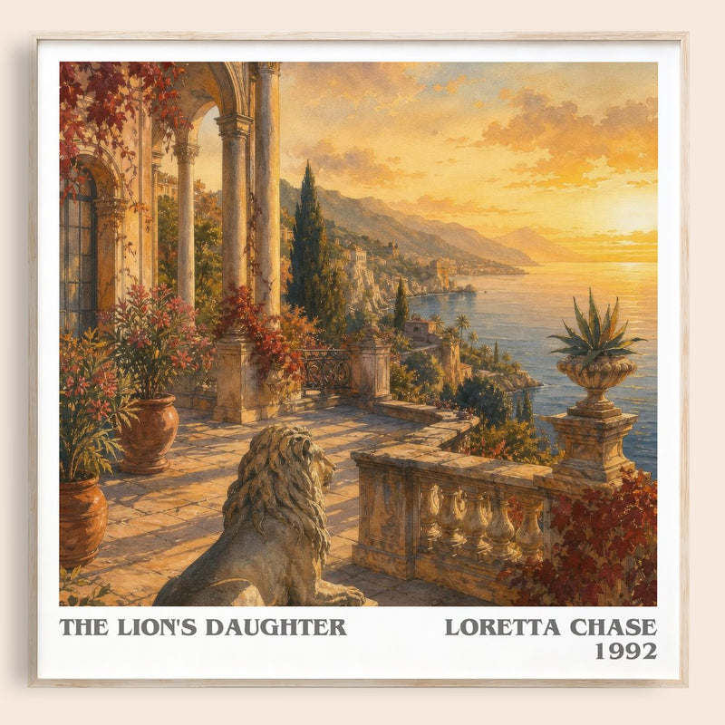 The Lion's Daughter literary book poster by Loretta Chase – framed literary art print
