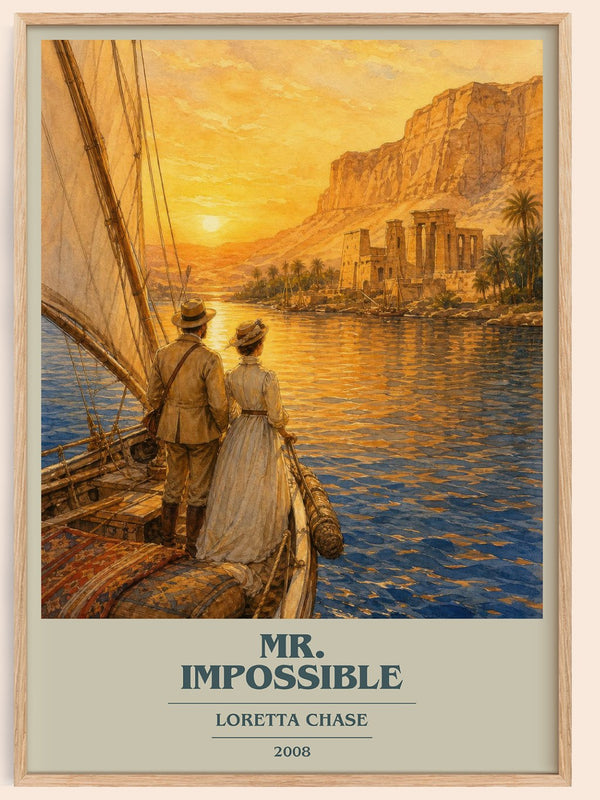Mr. Impossible book cover book poster by Loretta Chase – framed literary art print