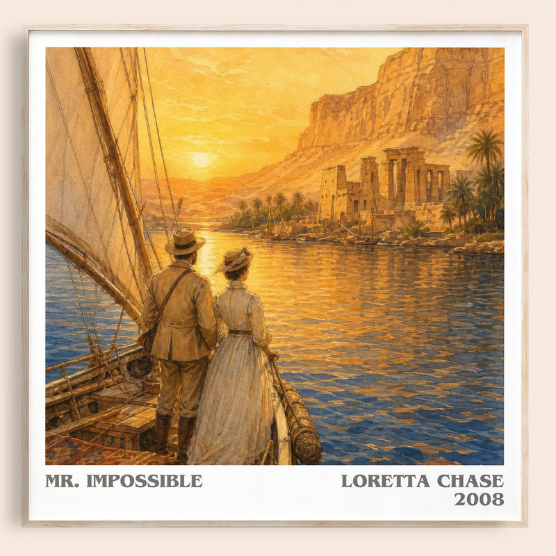 Mr. Impossible literary book poster by Loretta Chase – framed literary art print