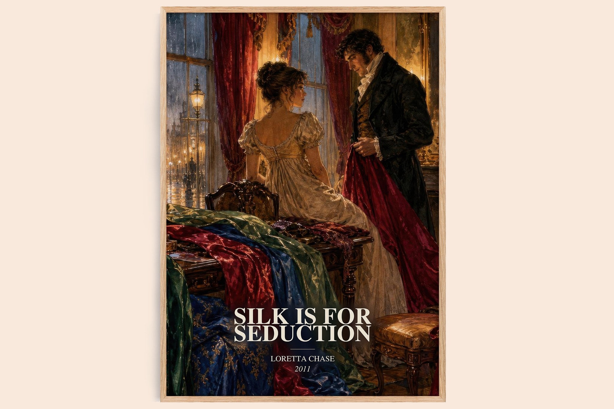 Silk Is for Seduction Book Watercolour Illustration by Loretta Chase
