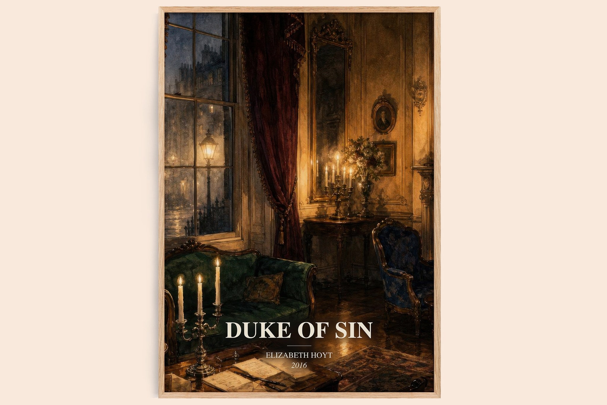 Duke of Sin Book Watercolour Illustration by Elizabeth Hoyt