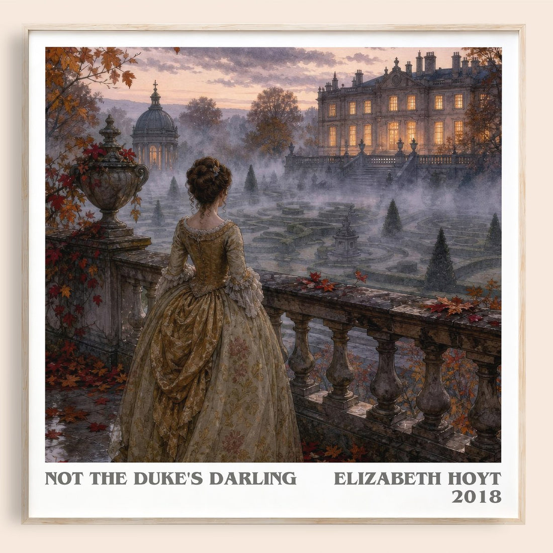 Not the Duke's Darling literary book poster by Elizabeth Hoyt – framed literary art print