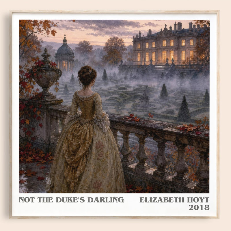 Not the Duke's Darling literary book poster by Elizabeth Hoyt – framed literary art print