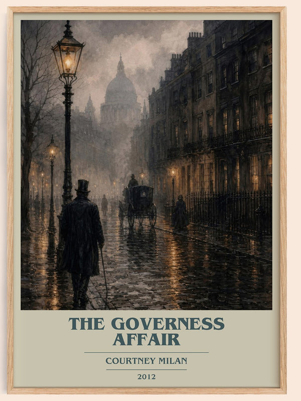 The Governess Affair book cover book poster by Courtney Milan – framed literary art print