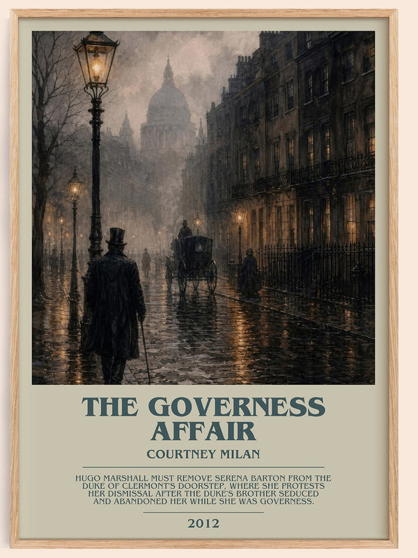 The Governess Affair bookish book poster by Courtney Milan – framed literary art print