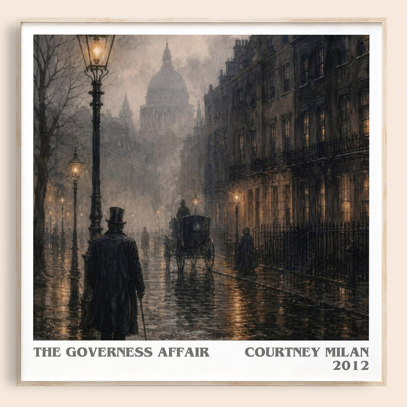 The Governess Affair literary book poster by Courtney Milan – framed literary art print