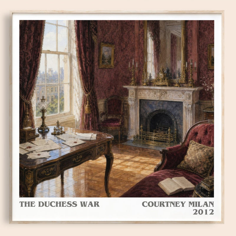 The Duchess War literary book poster by Courtney Milan – framed literary art print