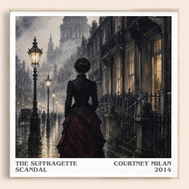 The Suffragette Scandal literary book poster by Courtney Milan – framed literary art print