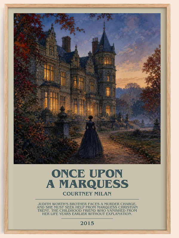 Once Upon a Marquess bookish book poster by Courtney Milan – framed literary art print