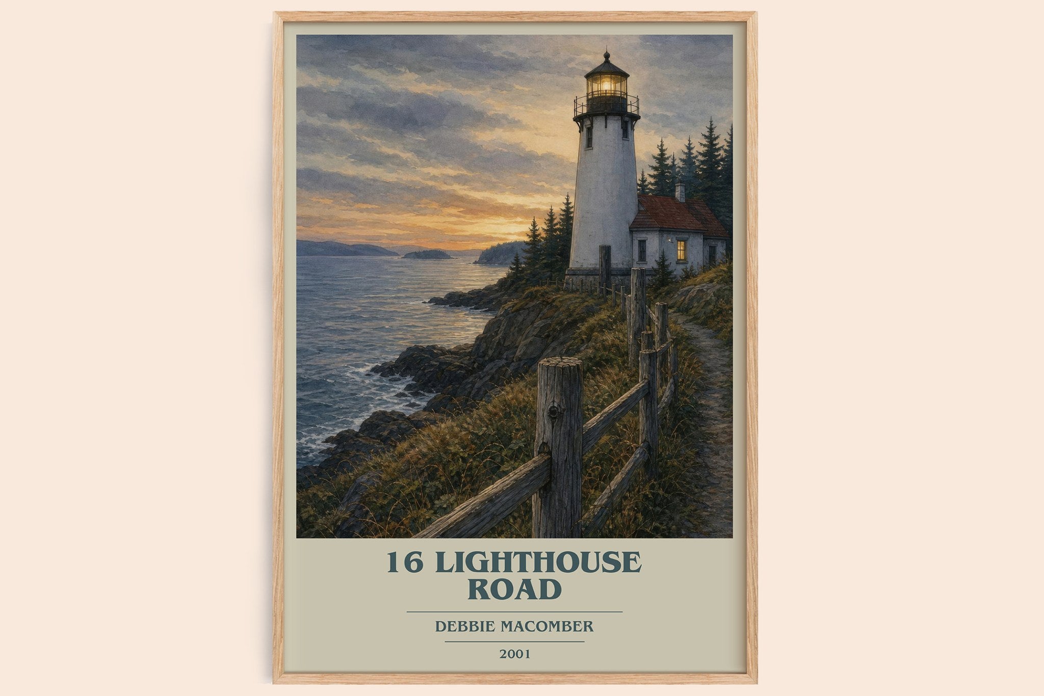 16 Lighthouse Road Book Cover Poster by Debbie Macomber