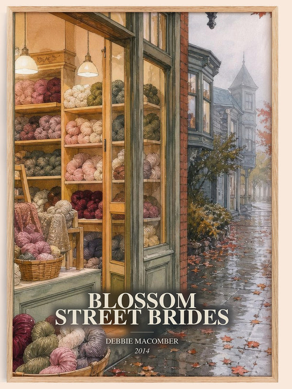 Blossom Street Brides watercolour book poster by Debbie Macomber – framed literary art print