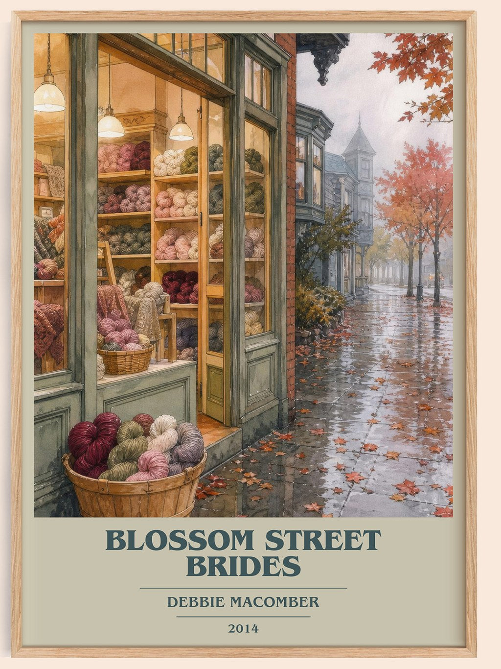 Blossom Street Brides book cover book poster by Debbie Macomber – framed literary art print