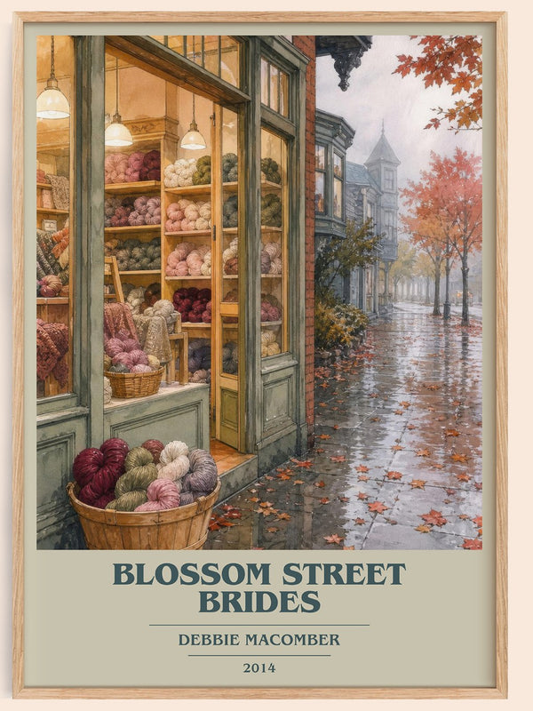 Blossom Street Brides book cover book poster by Debbie Macomber – framed literary art print