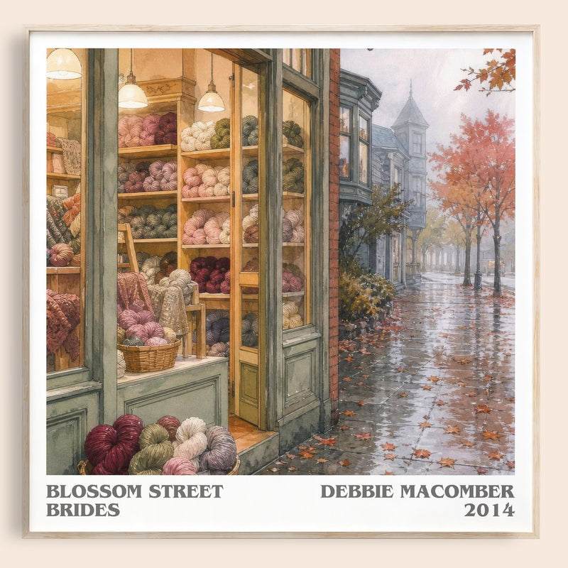 Blossom Street Brides literary book poster by Debbie Macomber – framed literary art print