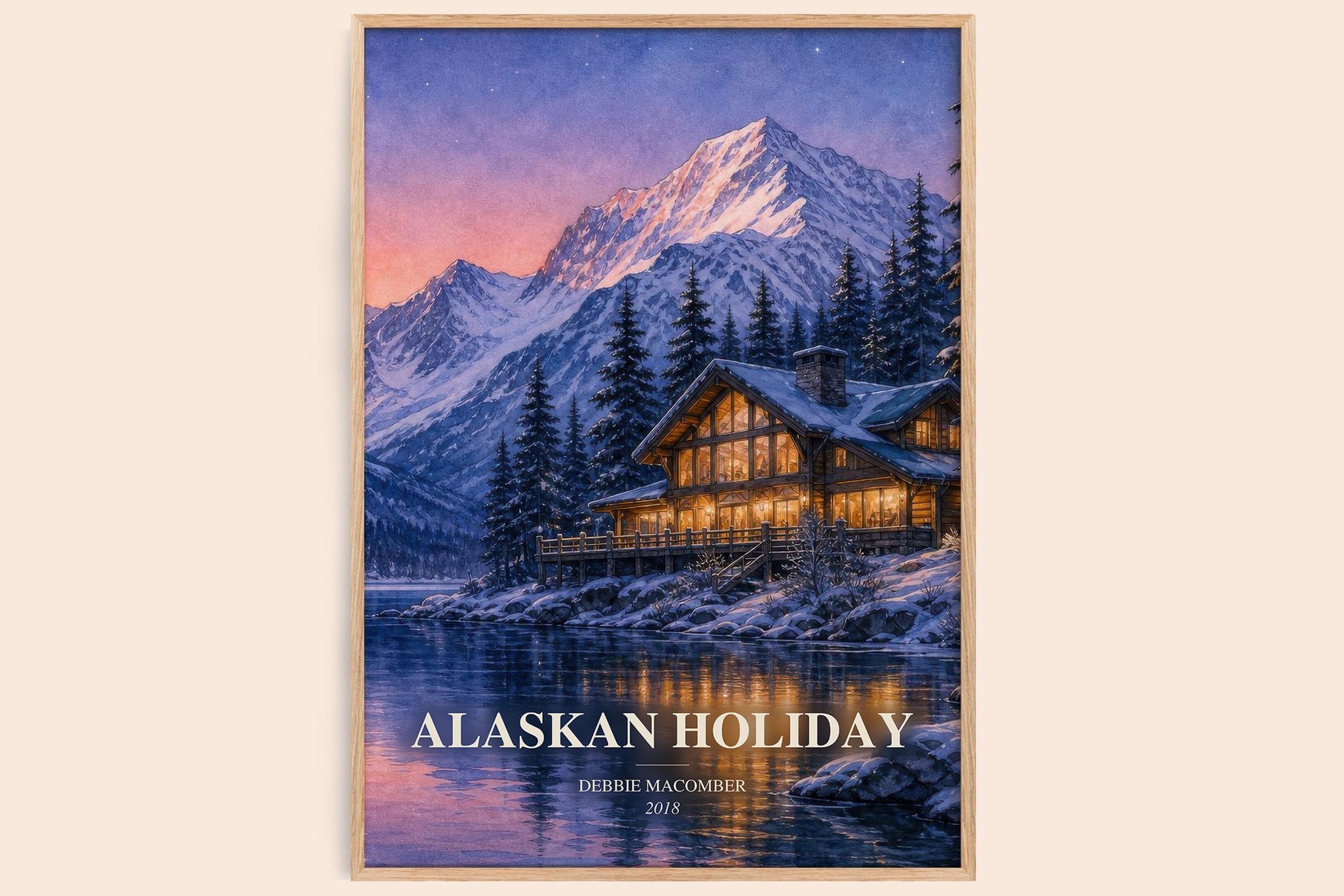 Alaskan Holiday Book Watercolour Illustration by Debbie Macomber