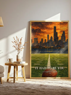 It Had to Be You watercolour print in frame leaning in hallway – romance wall art