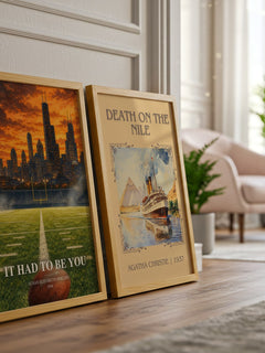 It Had to Be You watercolour print framed by window – literary home decor