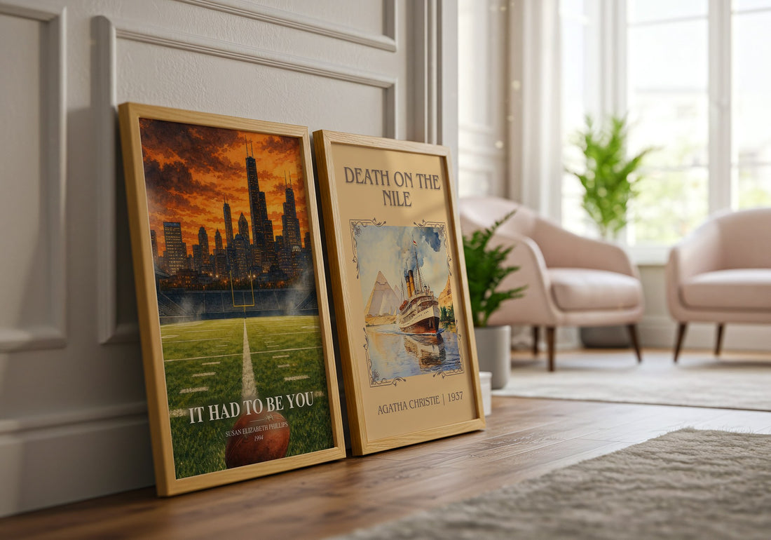 It Had to Be You watercolour print framed by window – literary home decor