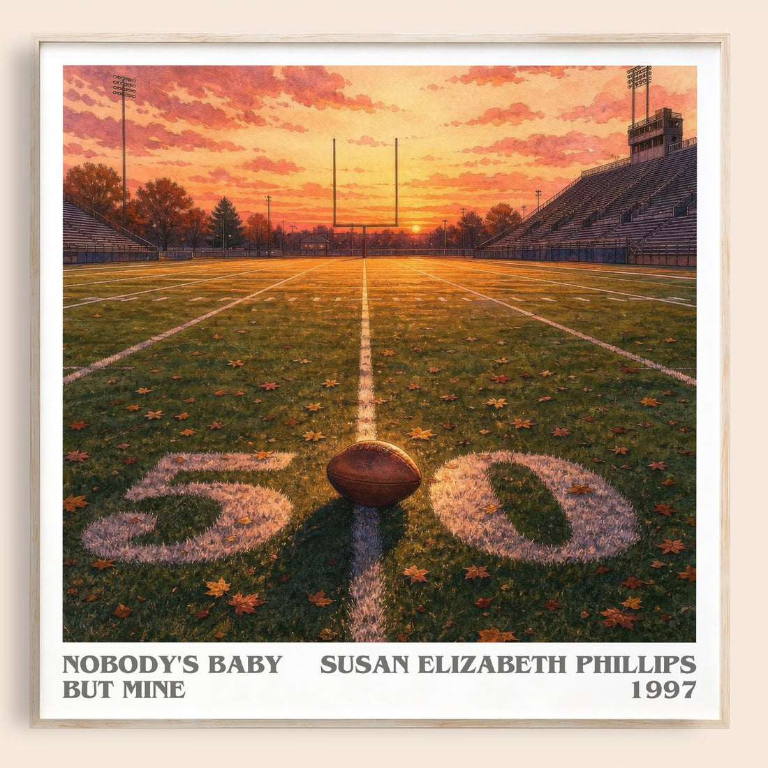 Nobody's Baby But Mine literary book poster by Susan Elizabeth Phillips – framed literary art print