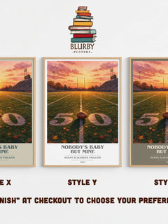 Nobody's Baby But Mine Book Cover Poster by Susan Elizabeth Phillips – Style X, Y and Z side by side – choose your finish
