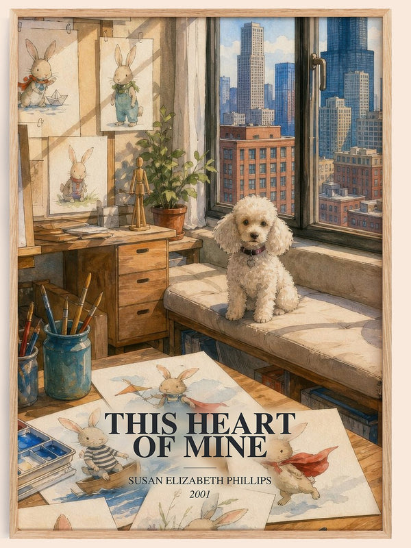 This Heart of Mine watercolour book poster by Susan Elizabeth Phillips – framed literary art print