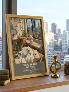 This Heart of Mine book cover print framed by window – literary home decor