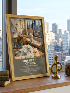 This Heart of Mine bookish print framed by window – literary home decor