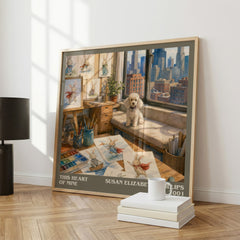 This Heart of Mine Literary Art Print by Susan Elizabeth Phillips – large square framed print leaning against a wall