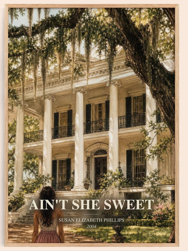 Ain't She Sweet watercolour book poster by Susan Elizabeth Phillips – framed literary art print