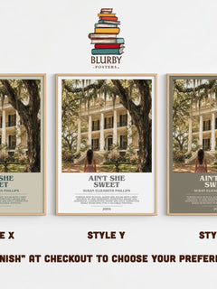 Ain't She Sweet bookish print in frame leaning in hallway – romance wall art