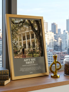 Ain't She Sweet bookish print framed by window – literary home decor
