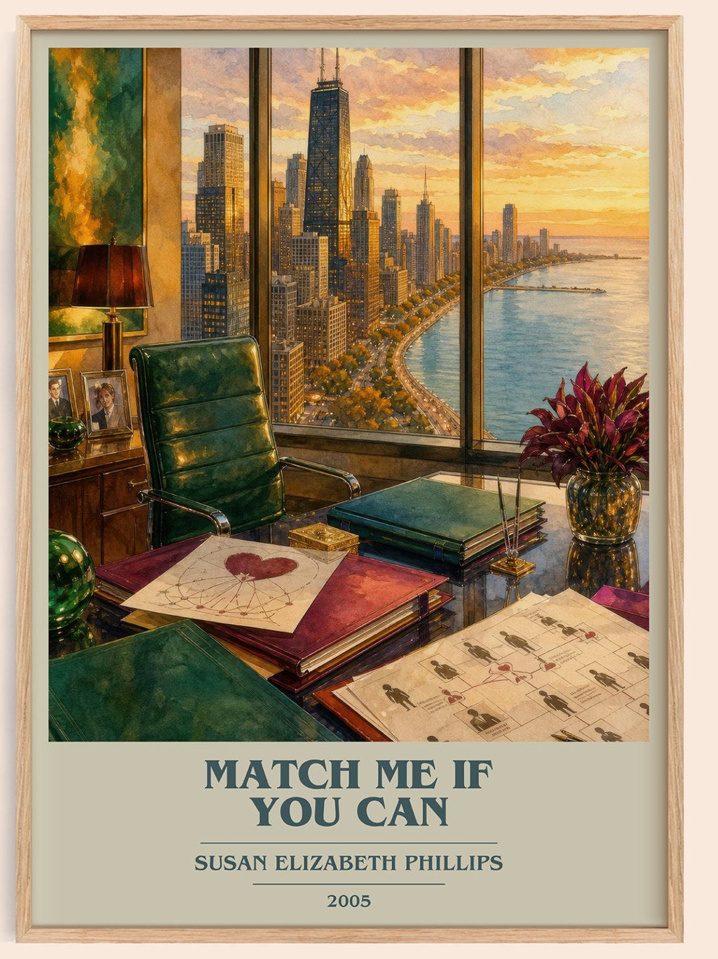 Match Me If You Can book cover book poster by Susan Elizabeth Phillips – framed literary art print