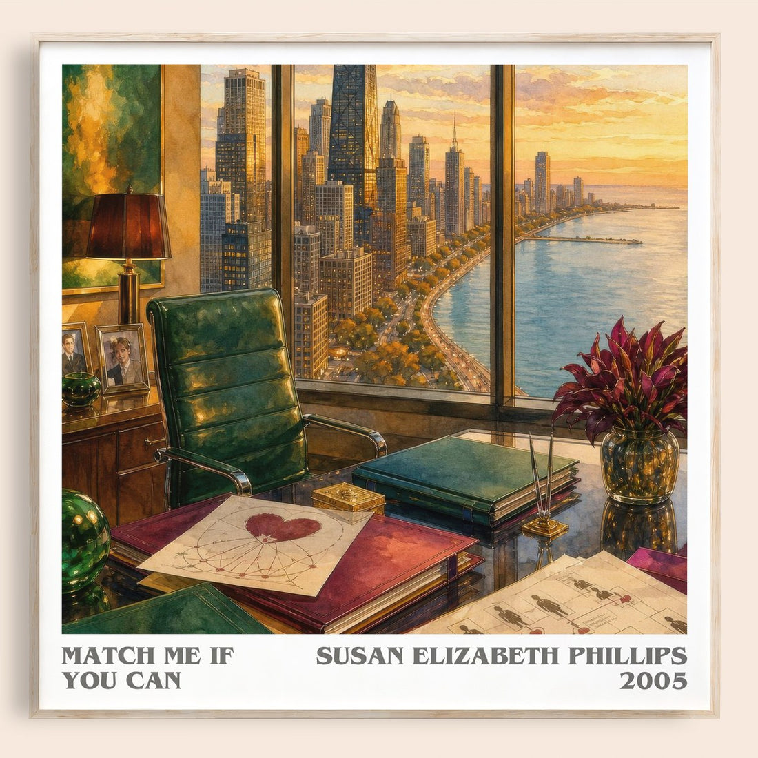 Match Me If You Can literary book poster by Susan Elizabeth Phillips – framed literary art print
