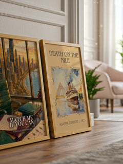 Match Me If You Can watercolour print framed by window – literary home decor