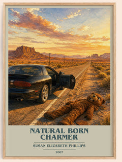 Natural Born Charmer book cover book poster by Susan Elizabeth Phillips – framed literary art print