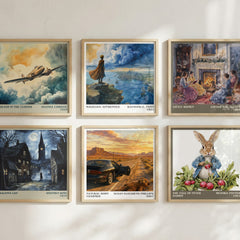 Natural Born Charmer Literary Art Print by Susan Elizabeth Phillips – square print in a six-frame gallery wall