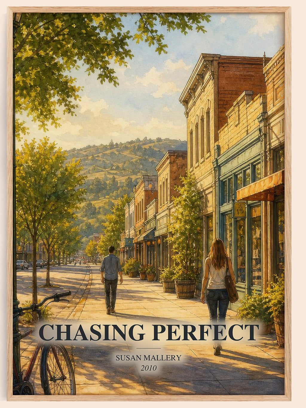 Chasing Perfect watercolour book poster by Susan Mallery – framed literary art print