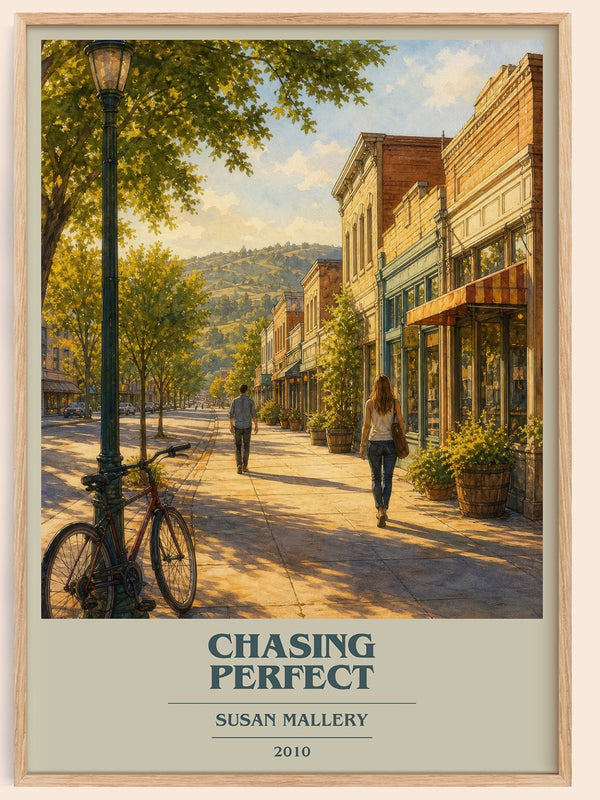 Chasing Perfect book cover book poster by Susan Mallery – framed literary art print