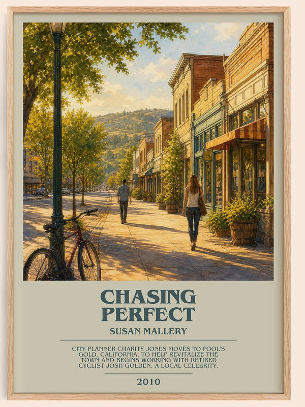 Chasing Perfect bookish book poster by Susan Mallery – framed literary art print