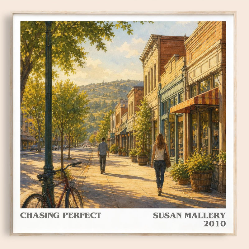 Chasing Perfect literary book poster by Susan Mallery – framed literary art print