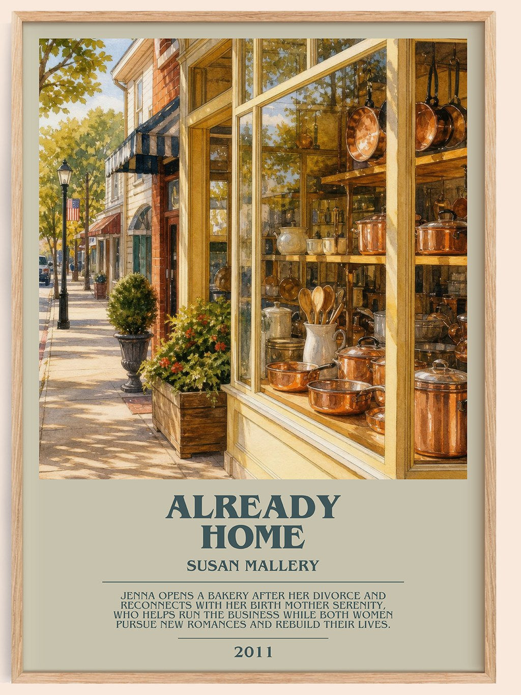 Already Home bookish book poster by Susan Mallery – framed literary art print