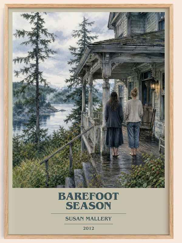 Barefoot Season book cover book poster by Susan Mallery – framed literary art print