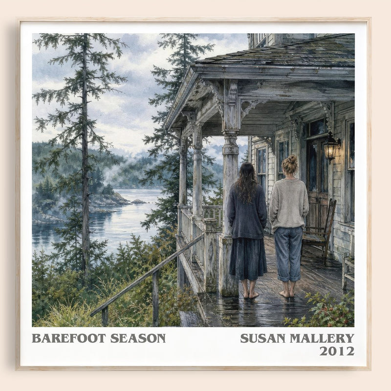 Barefoot Season literary book poster by Susan Mallery – framed literary art print