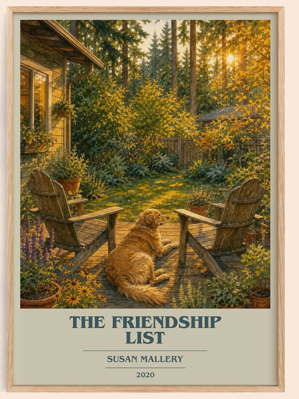 The Friendship List book cover book poster by Susan Mallery – framed literary art print
