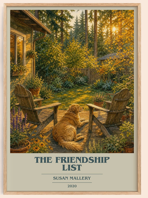 The Friendship List book cover book poster by Susan Mallery – framed literary art print