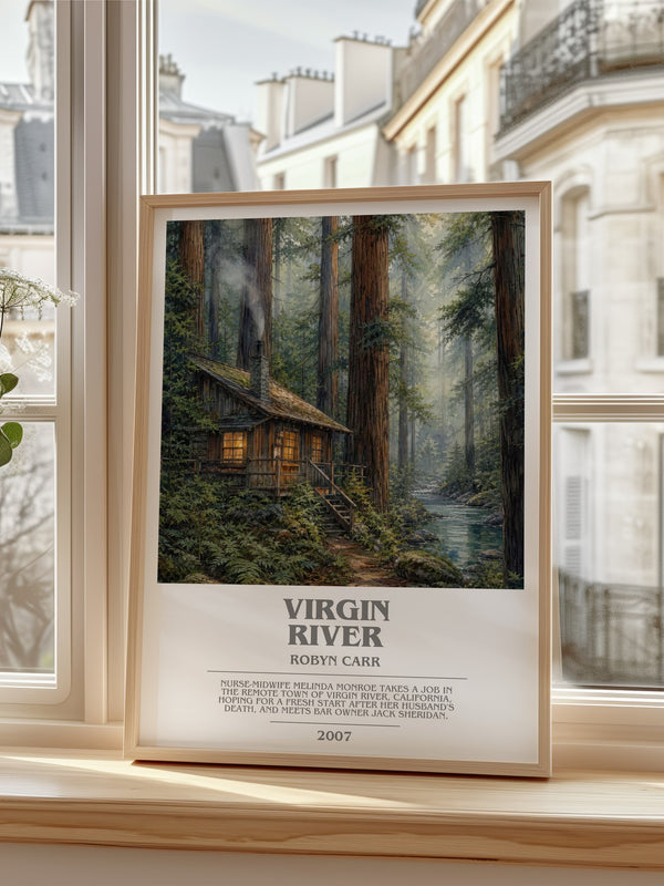 Virgin River bookish poster colour and style options – Robyn Carr book art