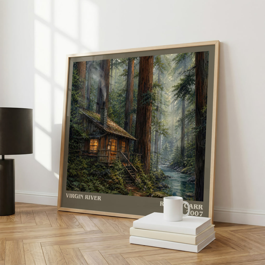Virgin River literary print framed by window – literary home decor