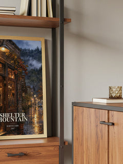Shelter Mountain book watercolour illustration paper finish options – matte satin gloss