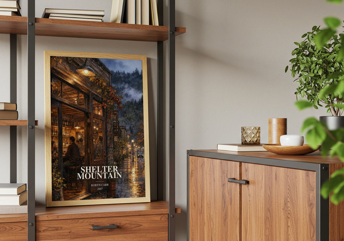 Shelter Mountain book watercolour illustration paper finish options – matte satin gloss